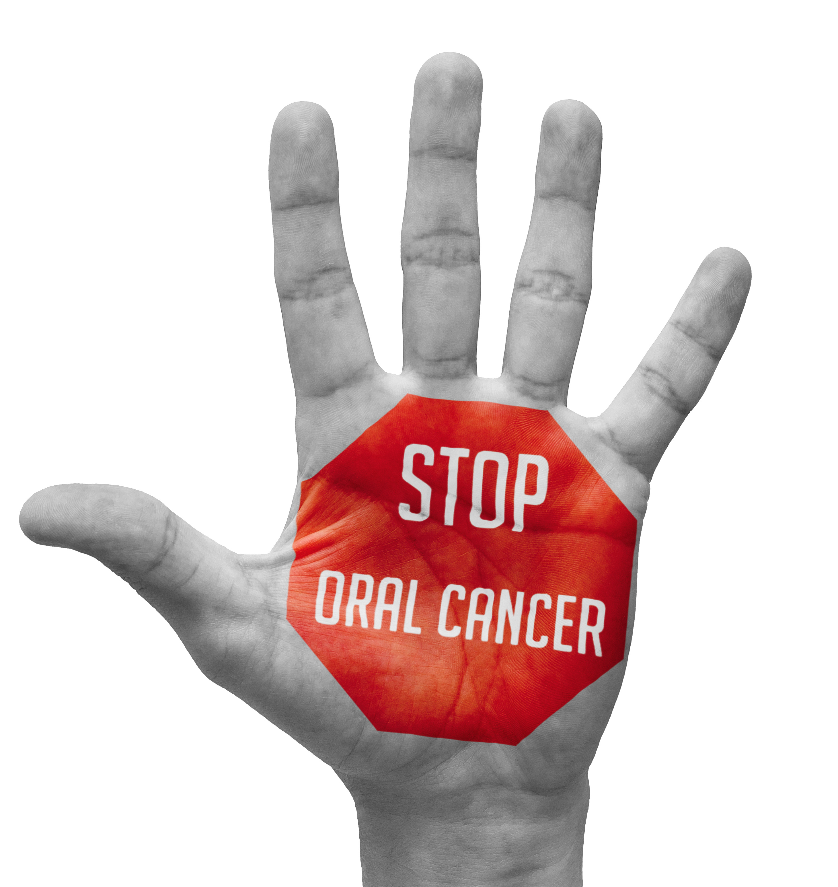 Stop Oral Cancer on Open Hand.